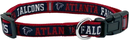 Falcons Pets First Satin Dog Collar Pro Football Hall of Fame