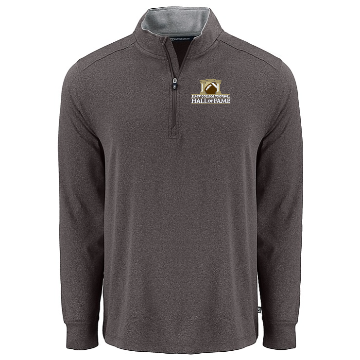 Black College Football Hall of Fame Cutter & Buck Men's Forge Recycled Four-Way Stretch 1/4 Zip Pullover