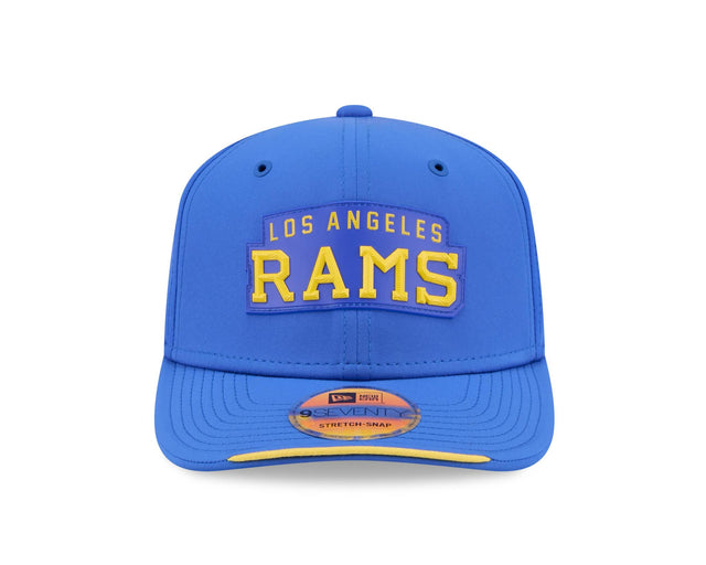 Rams 2026 New Era Men's 9SEVENTY Stretch Snap Sideline Hat