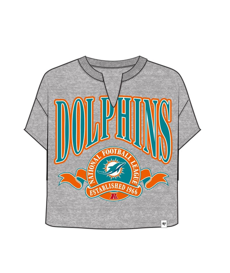 Dolphins 2026 '47 Brand Women's Banners Out Oversized T-Shirt