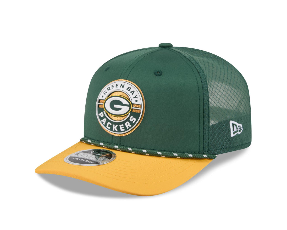 Packers 2026 New Era Men's 9SEVENTY Stretch Snap Two-Tone Hat Pro Football Hall of Fame