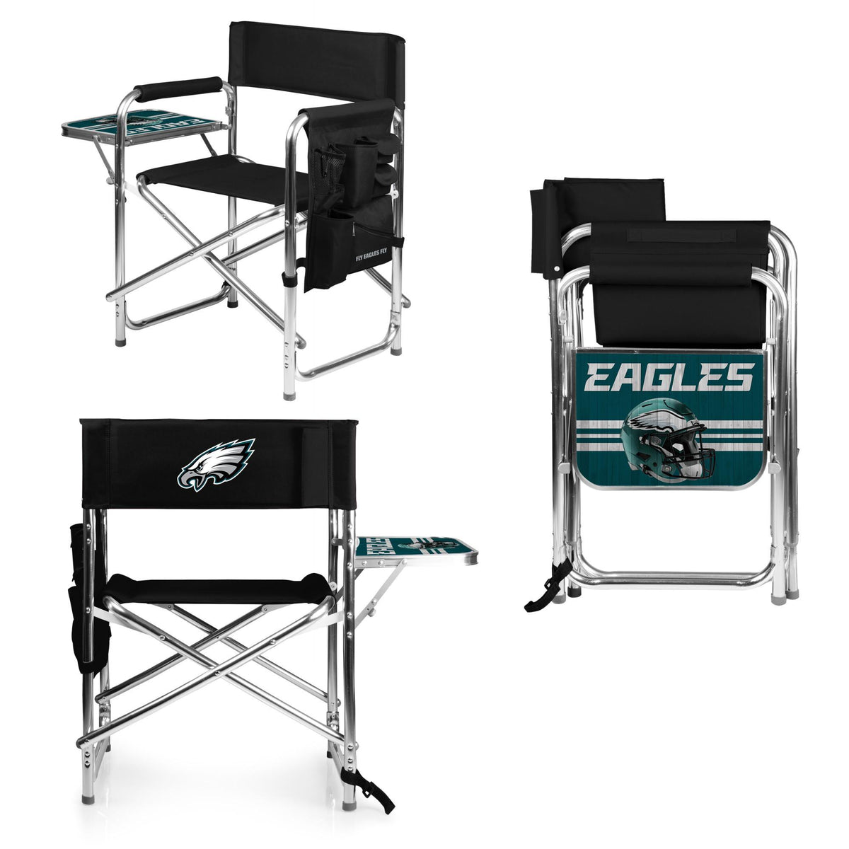 Eagles Black Sports Chair