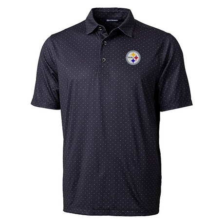 Steelers Pike Double Dot Print Stretch Polo