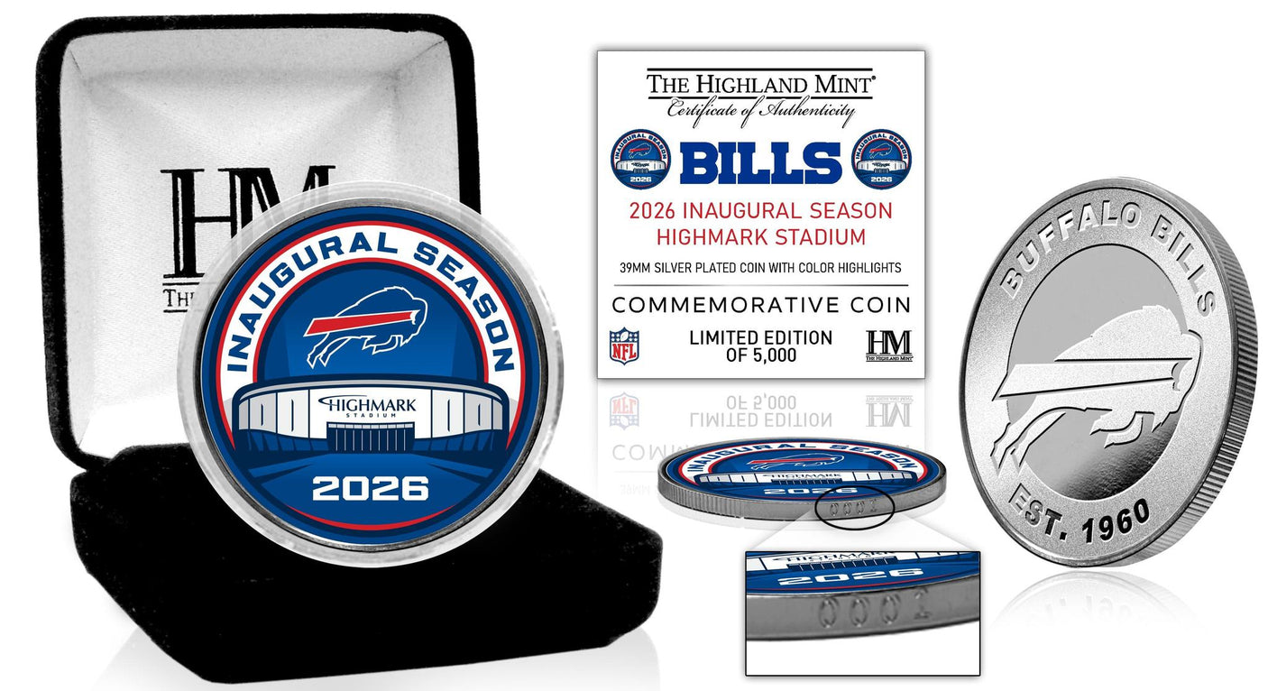 Bills Highmark Stadium Inaugural Season Commemorative Silver-Plated Color Coin