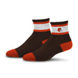 Browns 2026 Team Cuff Stripe Cozy Sleep Socks Pro Football Hall of Fame
