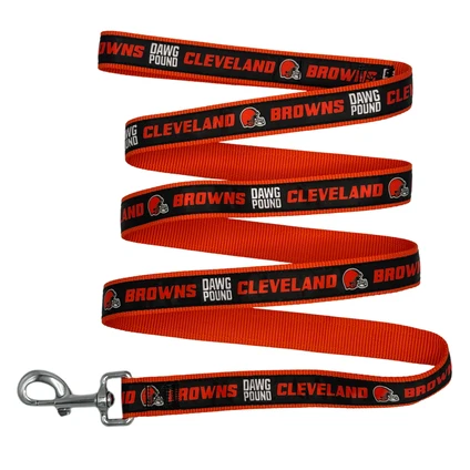 Browns Pets First Satin Dog Leash Pro Football Hall of Fame