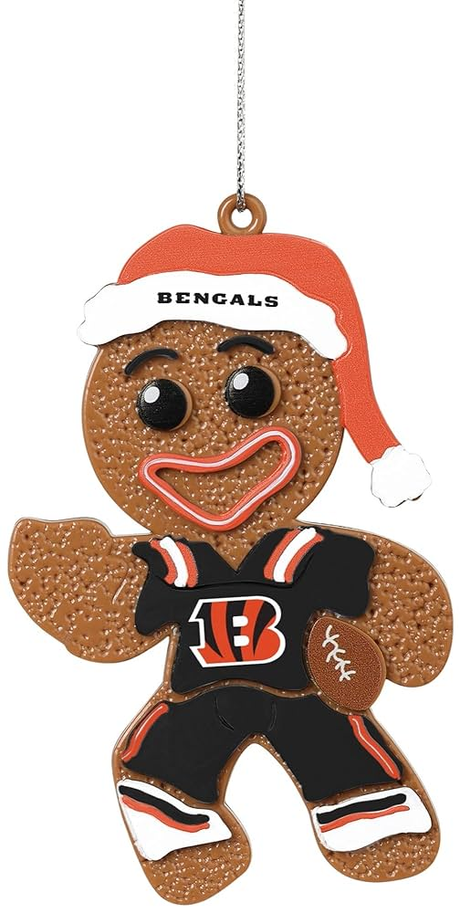 Bengals Gingerbread Man in Uniform Ornament