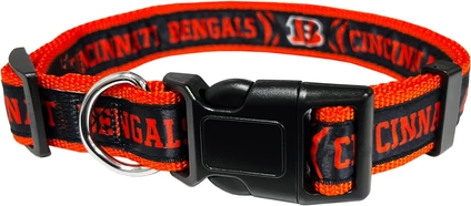 Bengals Pets First Satin Dog Collar Pro Football Hall of Fame