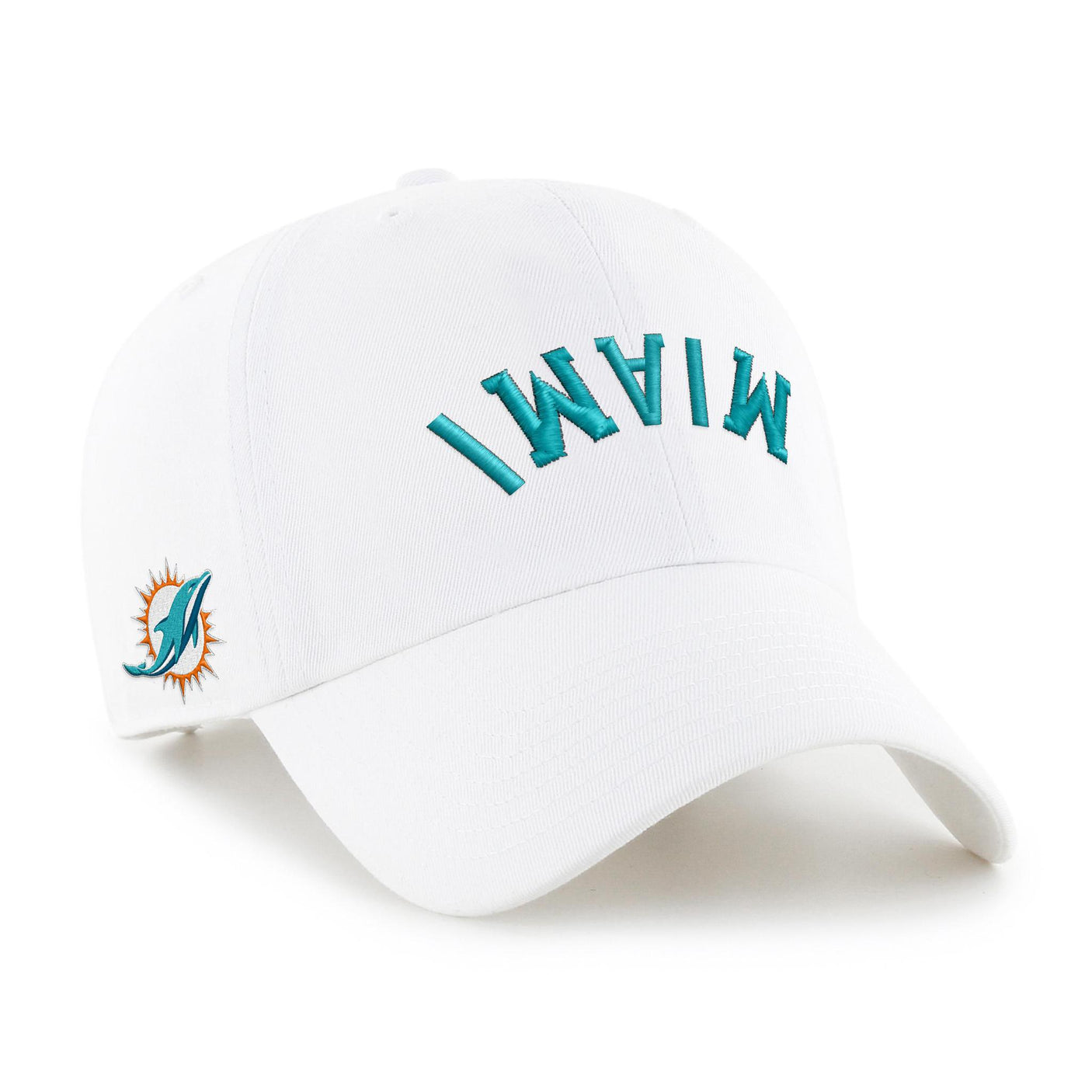 Dolphins 2024 '47 Brand Flip Script Clean Up Hat