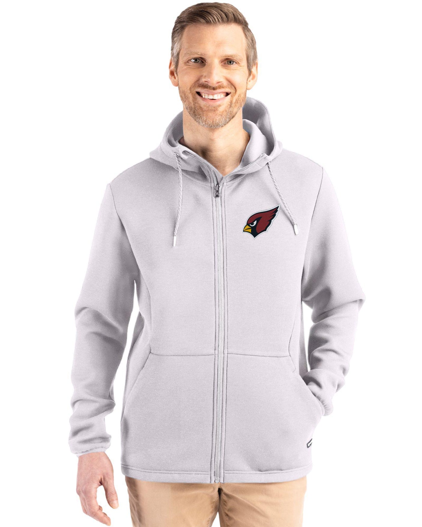 Cardinals Cutter & Buck Men's Roam Eco Full Zip Hooded Jacket