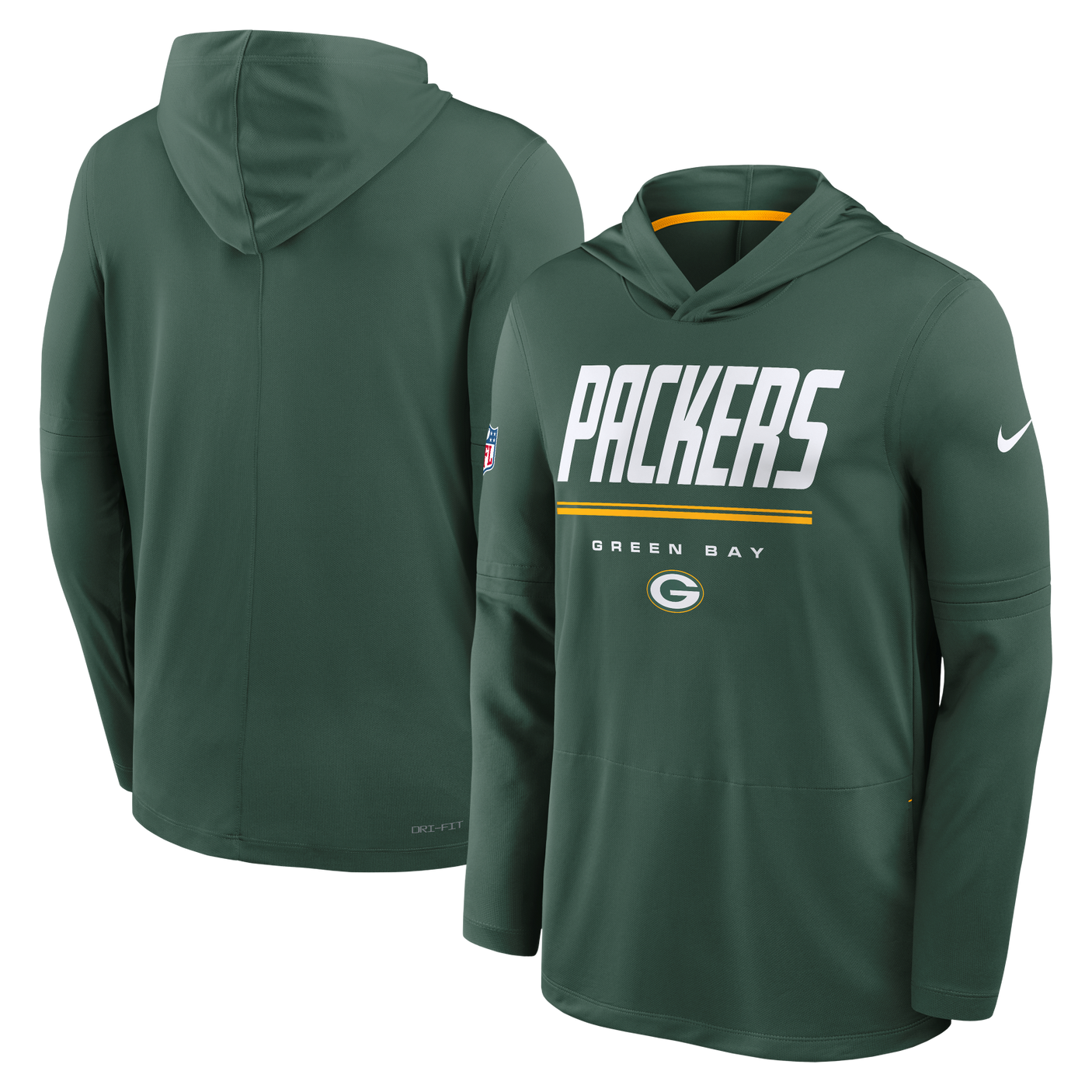 Packers 2026 Nike Men's Dri-Fit Lightweight Long Sleeve Hoodie Top