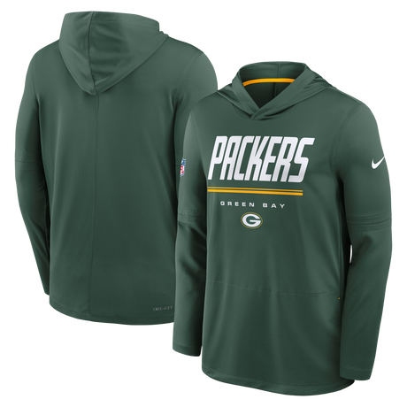 Packers 2026 Nike Men's Dri-Fit Lightweight Long Sleeve Hoodie Top Pro Football Hall of Fame
