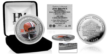 Jim Brown Hall of Fame Silver Coin