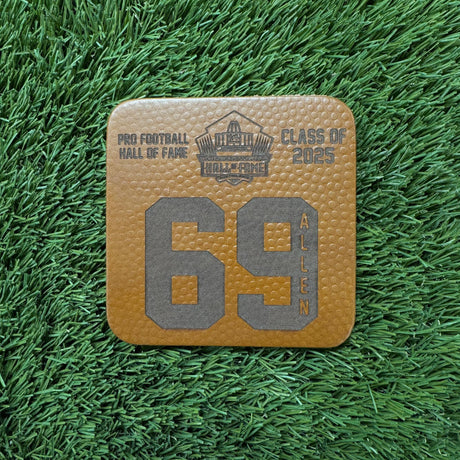 Vikings Jared Allen Class of 2025 Leather Player Coaster