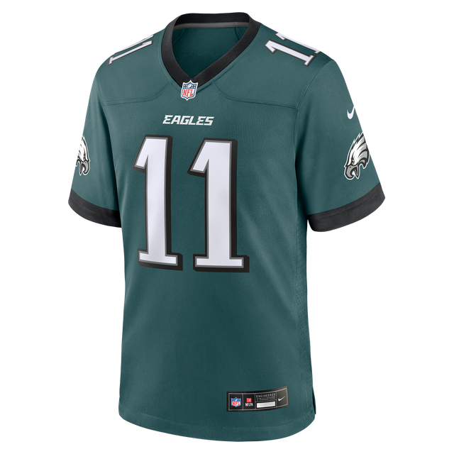 Eagles A.J. Brown Men's Green Nike Game Jersey