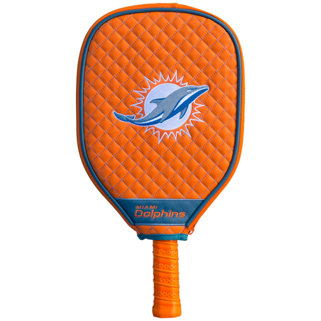 Dolphins Quilted Pickleball Paddle Cover