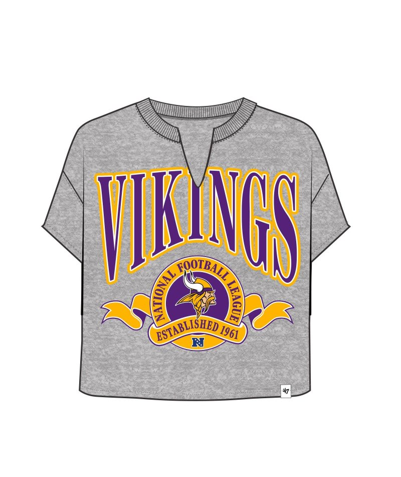 Vikings 2026 '47 Brand Women's Banners Out Oversized T-Shirt