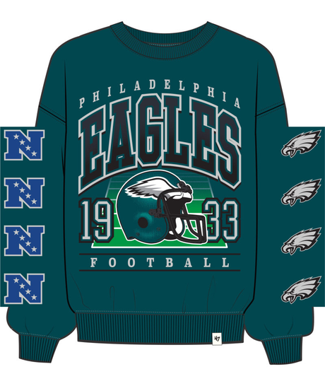 Eagles 2025 '47 Brand Women's Go Big Oversized Crewneck