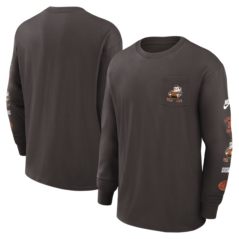 Browns Men's Nike Heavy Max Pocket Long Sleeve T-Shirt