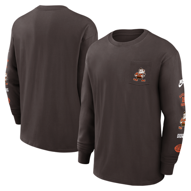 Browns Men's Nike Heavy Max Pocket Long Sleeve T-Shirt