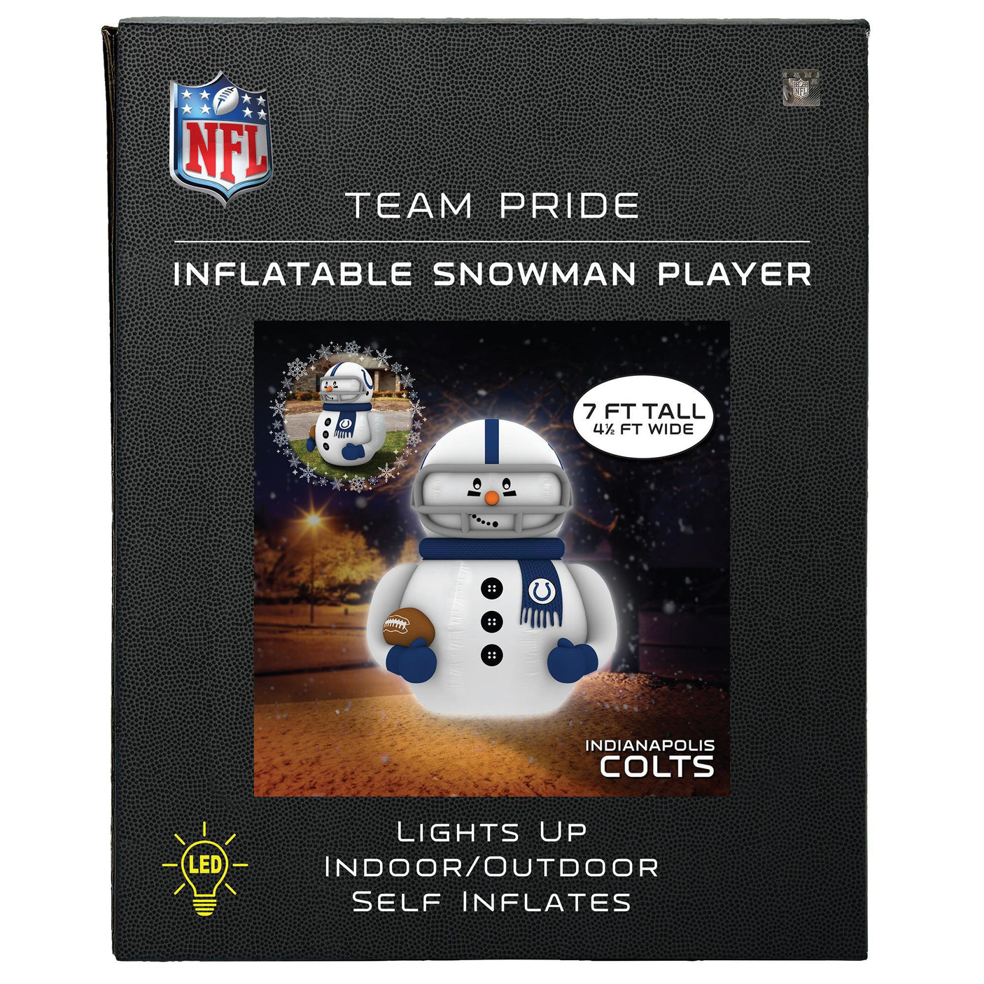 Colts Team Pride Inflatable Snowman Player