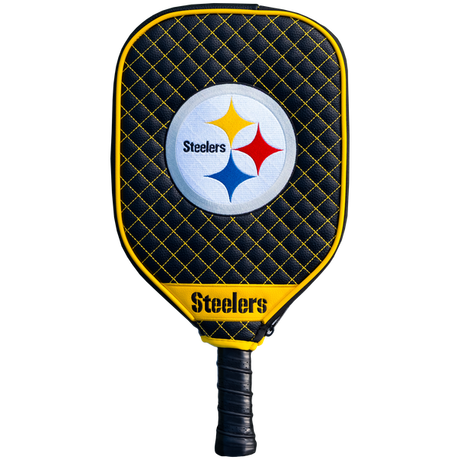 Steelers Black Quilted Pickleball Paddle Cover