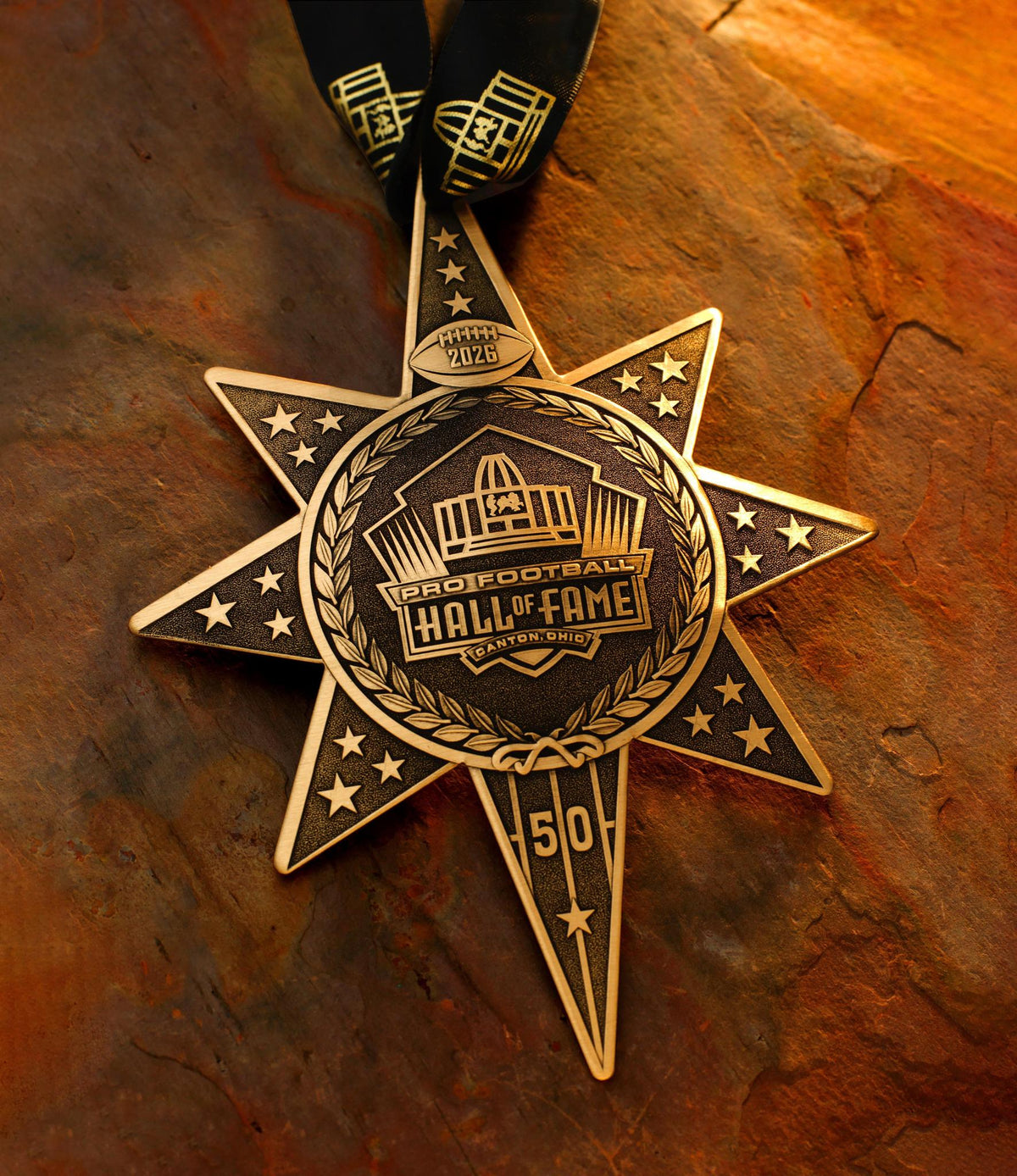 Hall of Fame Limited Edition 2026 Annual Bronze Star Ornament Pro Football Hall of Fame