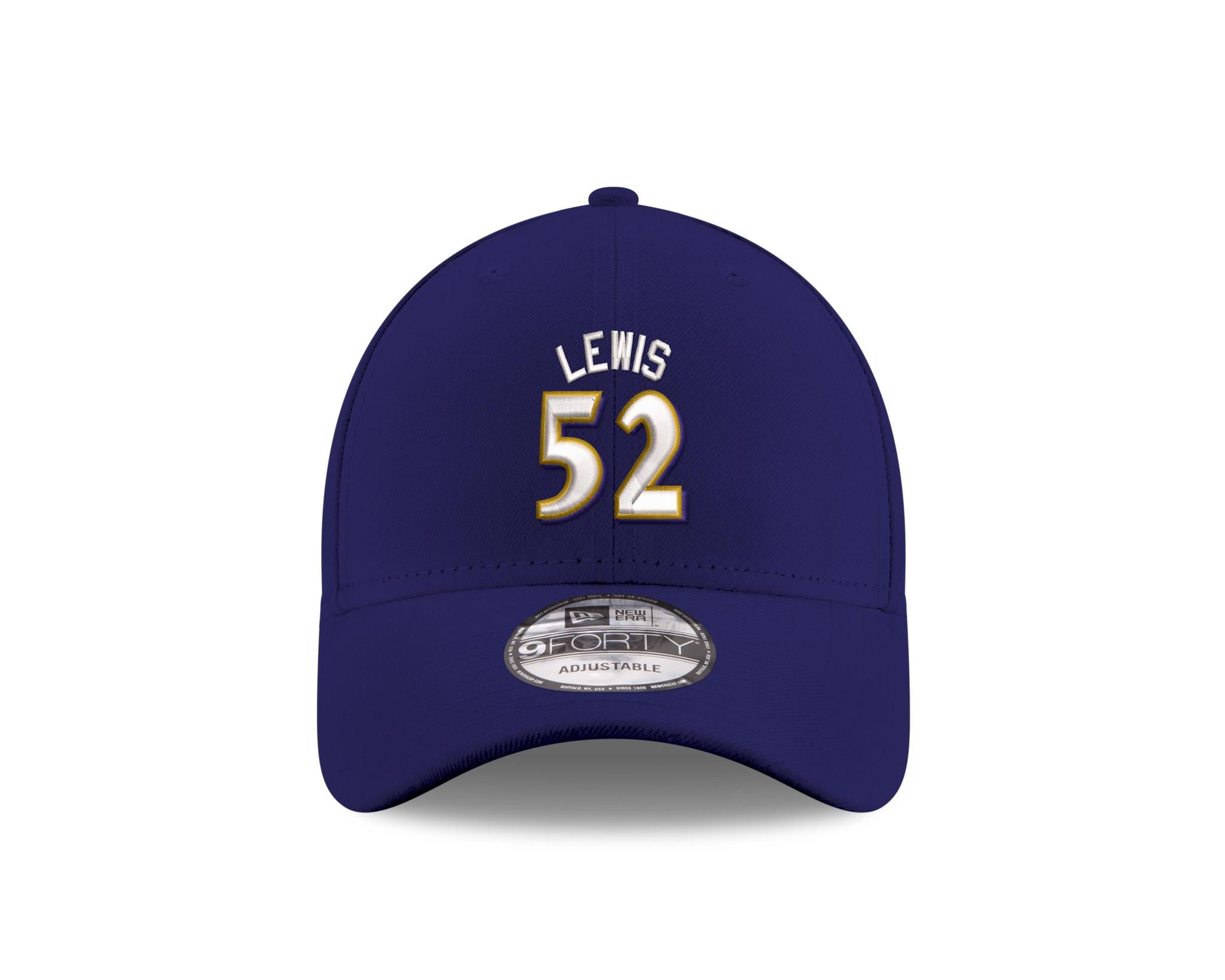 Ravens Ray Lewis #52 Name and Number Hat – Pro Football Hall of Fame