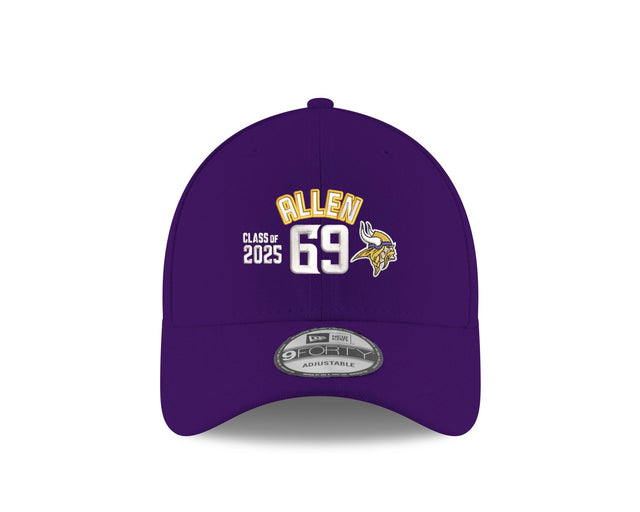 Vikings Jared Allen Class of 2025 New Era 9FORTY Name and Number Hat