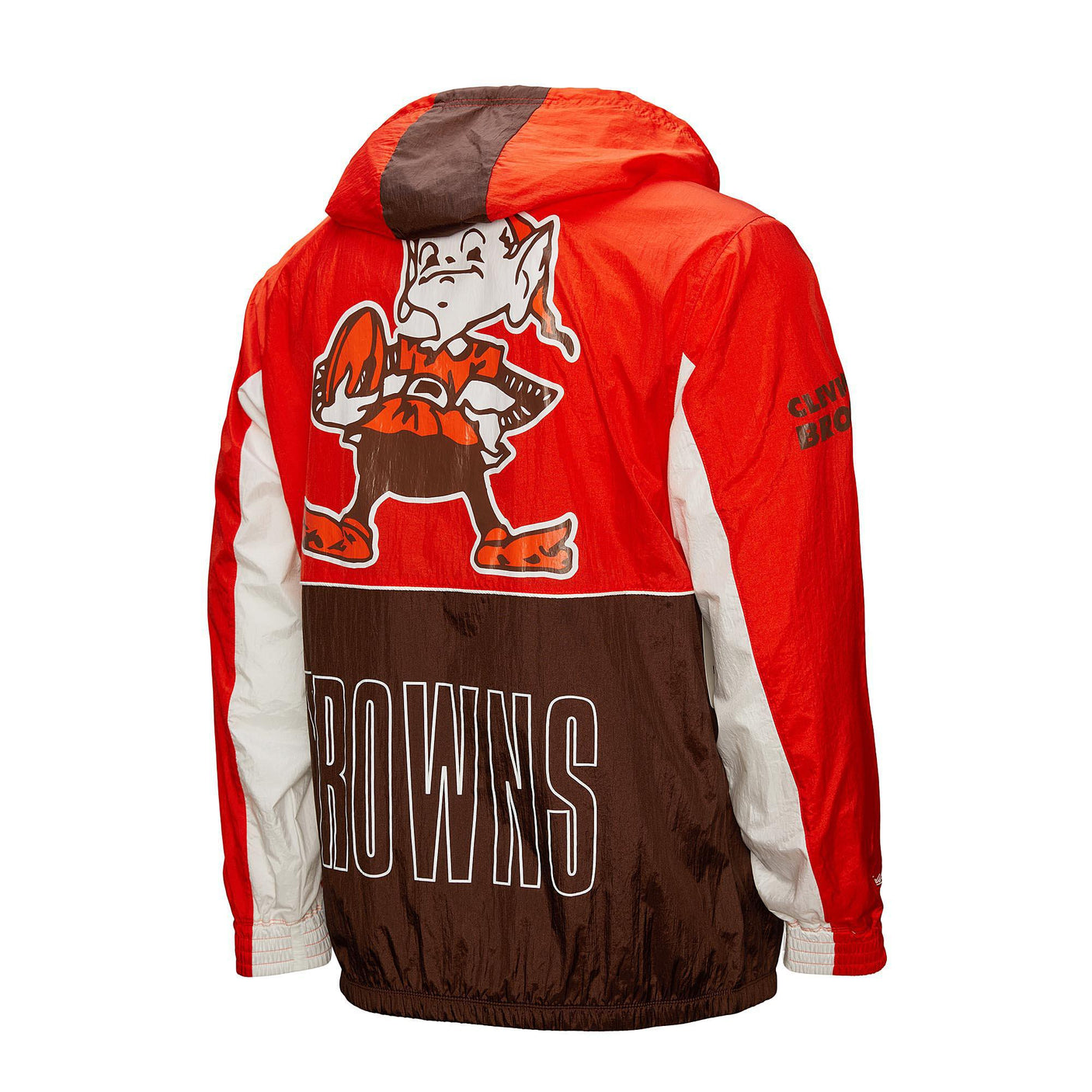 Browns Men's Mitchell & Ness Big Shot Premium Vintage Logo Windbreaker Jacket