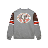 Browns Men's Mitchell & Ness Vintage Logo All Over Crewneck