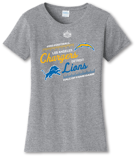 Hall of Fame Game 2025 Women's Grey T-Shirt