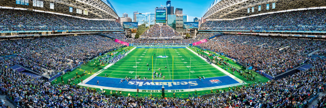 Seahawks 1000pc Panoramic Puzzle- Endzone- DS