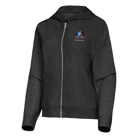 Hall of Fame 2025 Antigua Women's Drizzle Full Zip Black Sweatshirt