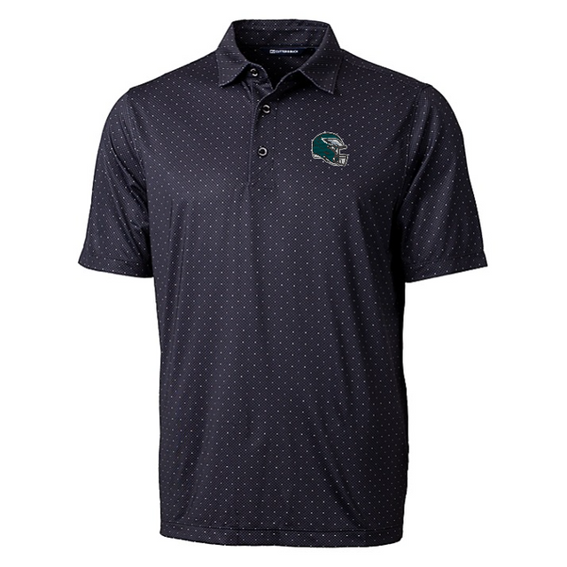 Eagles Pike Double Dot Print Stretch Throwback Logo Polo