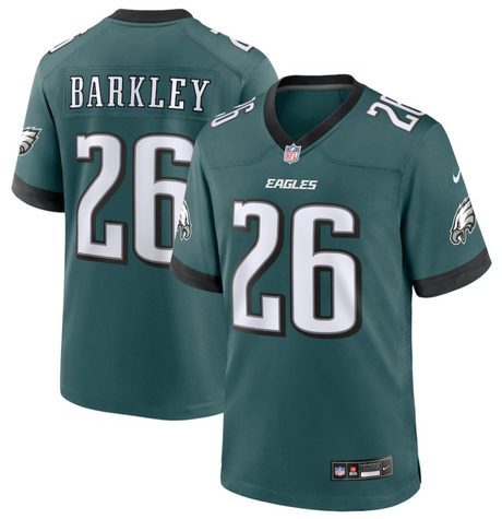 Eagles Saquon Barkley Men's Green Nike Game Jersey