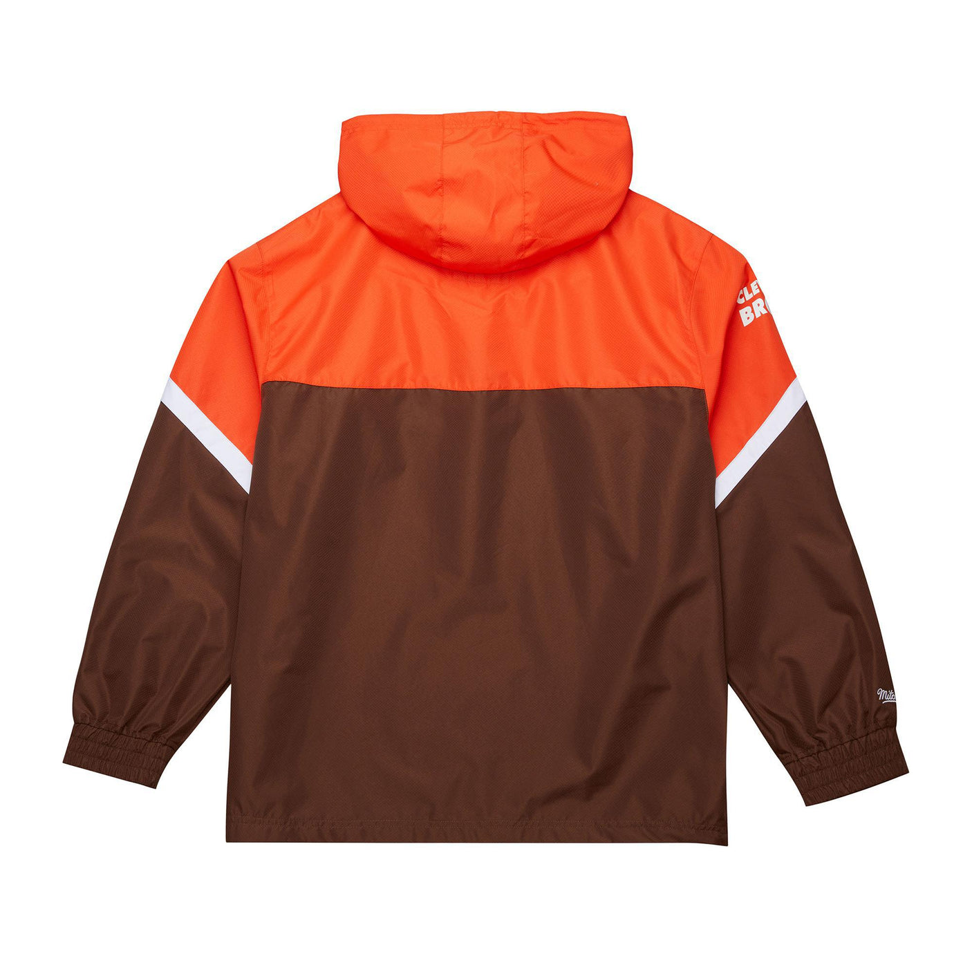 Browns 2025 Mitchell & Ness Men's NFL Tie Breaker Anorak Vintage Logo Lightweight Windbreaker