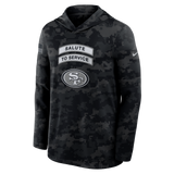 49ers 2026 Nike Men's Salute to Service Hooded Long Sleeve Top Pro Football Hall of Fame