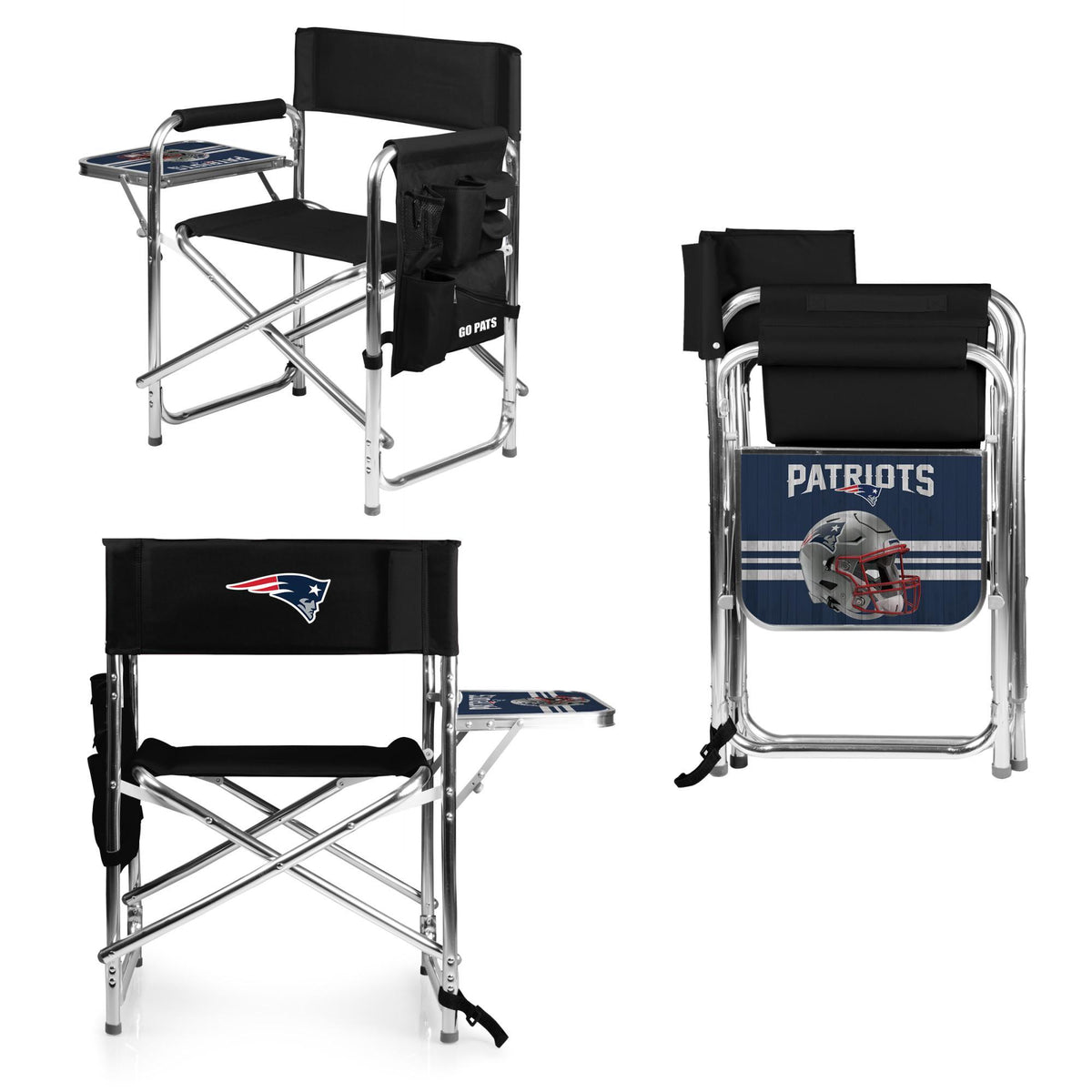 Patriots Black Sports Chair
