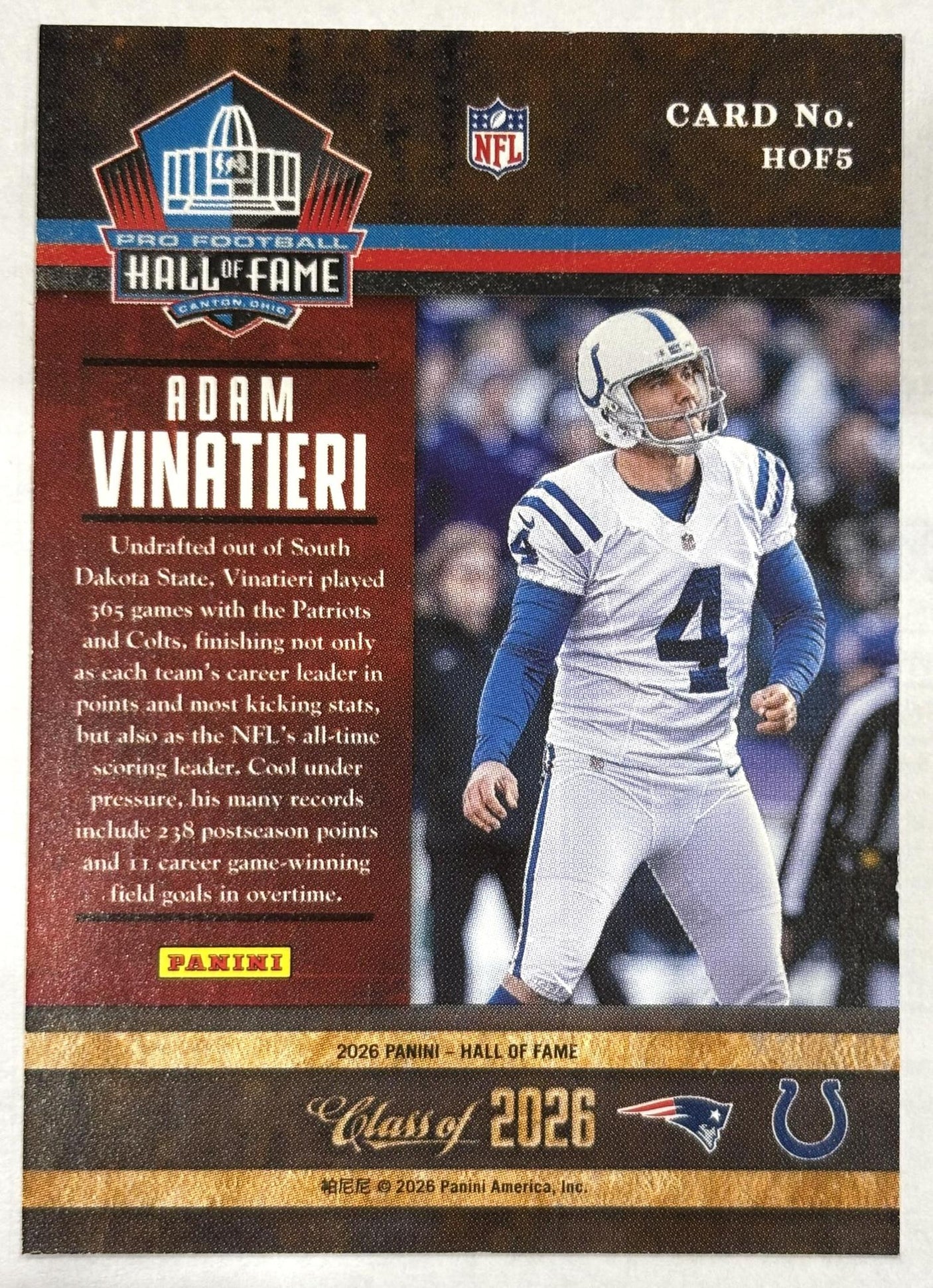 Hall of Fame Class of 2026 Panini® Card Set