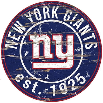 Giants Established Date Distressed Round Wall Art