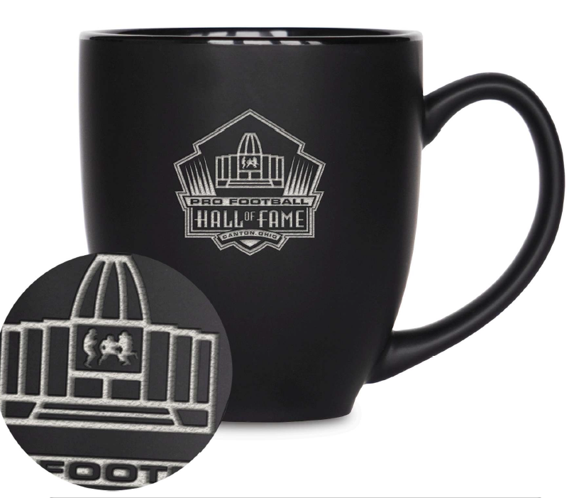 Hall of Fame 15oz Matte Black Ceramic Bistro Mug