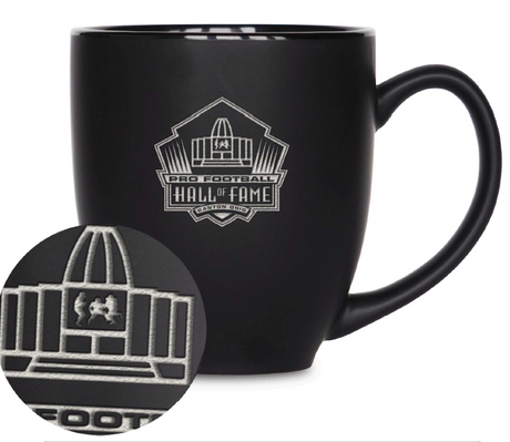 Hall of Fame 15oz Matte Black Ceramic Bistro Mug