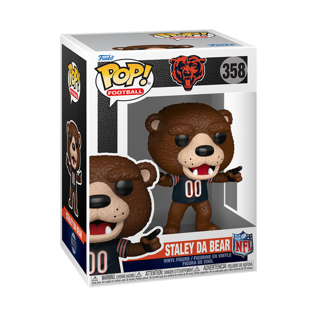 Bears Mascot Staley Da Bear NFL Funko Pop! 358 Pro Football Hall of Fame