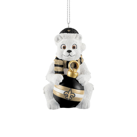 Saints Sitting Polar Bear Ornament