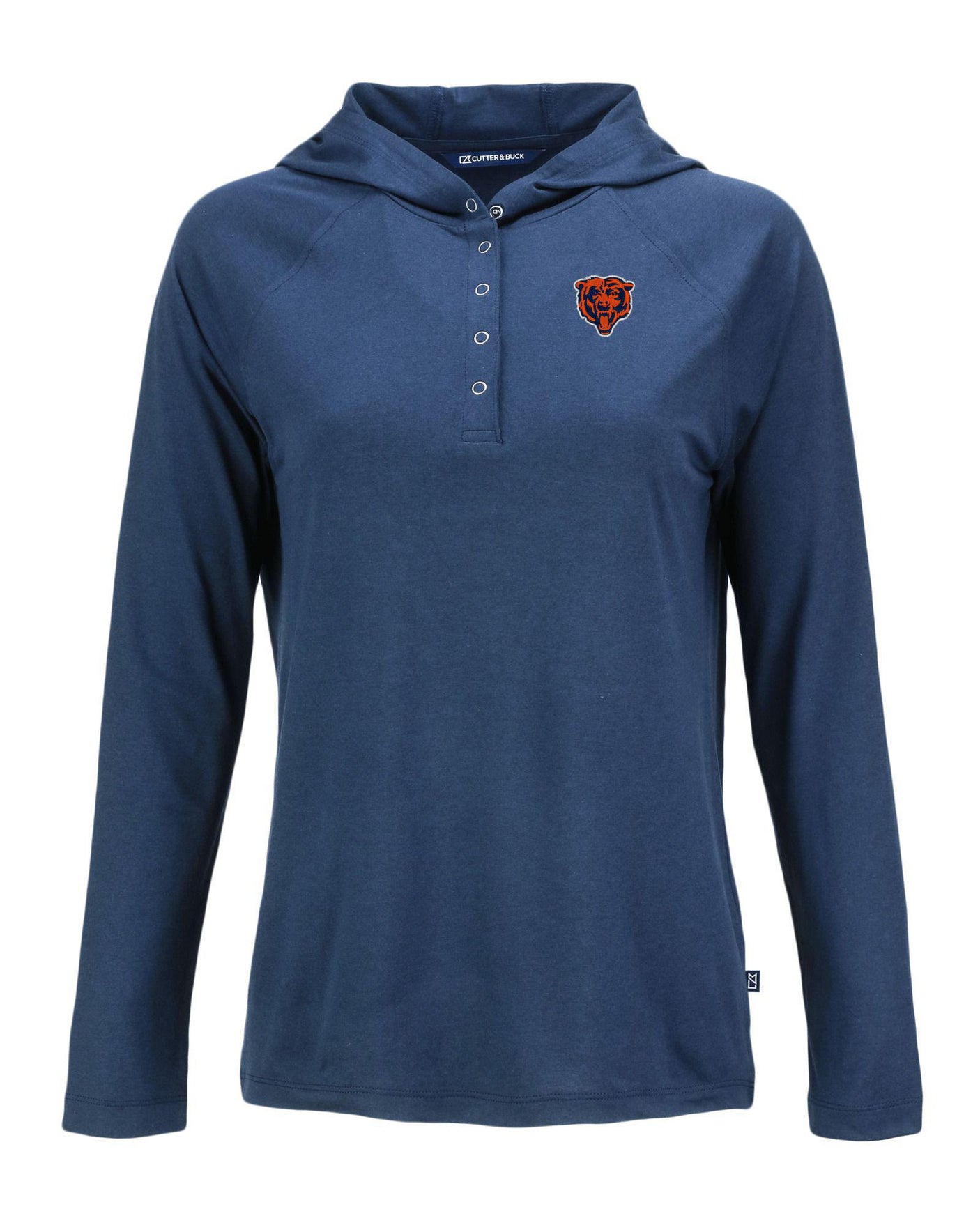 Bears Cutter and Buck Women's Navy Coastline Epic Comfort Eco Hooded Shirt