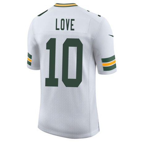 Packers Jordan Love Men's White Nike Game Jersey