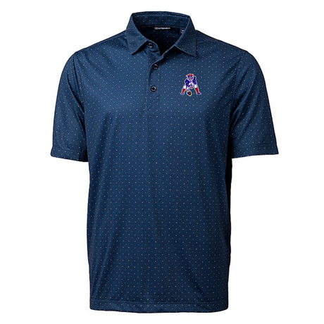 Patriots Pike Double Dot Print Stretch Throwback Logo Polo