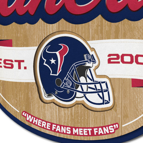 Texans 3D Fan Cave Wall Sign