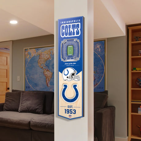 Colts 8" x 32" 3D Stadiumview Banner